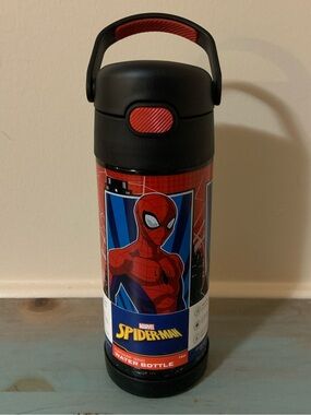 NEW Spiderman THERMOS Funtainer 12 Ounce Stainless Steel Vacuum Insulated Bottle